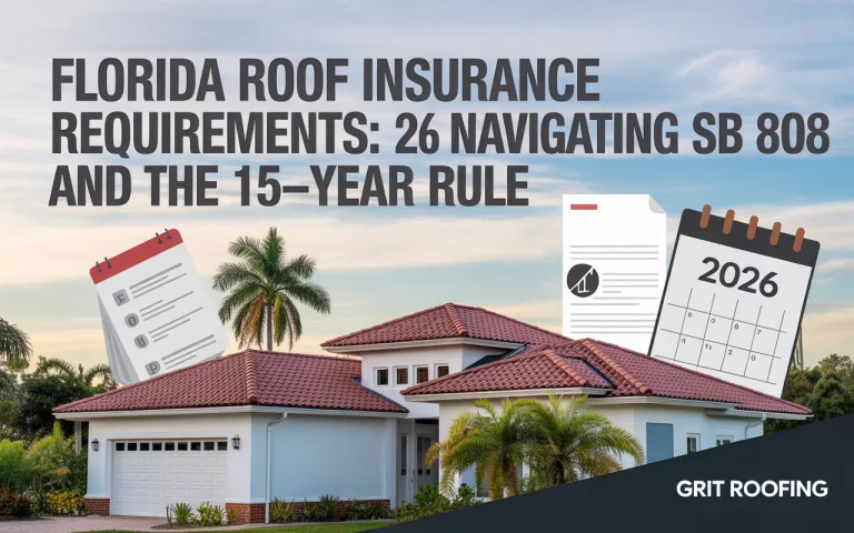 Florida Roof Insurance Requirements 2026: Navigating SB 808 and the 15-Year Rule